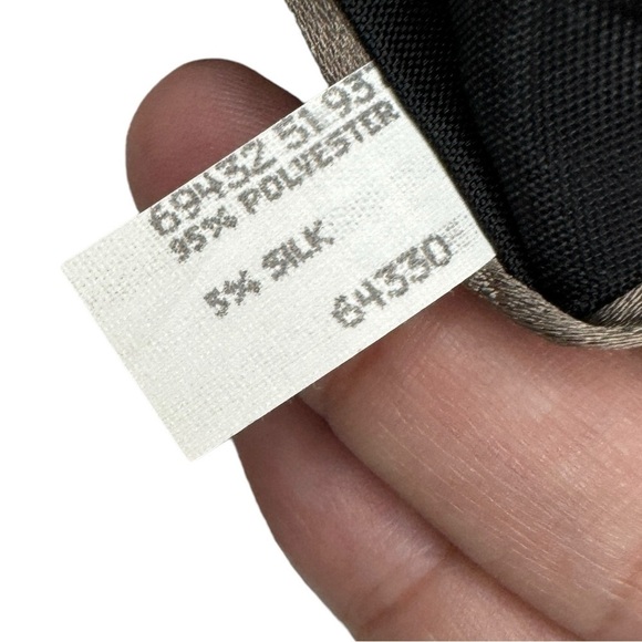 Wembley Paisley Taupe Brown necktie men’s tie Polysilk blend vintage - Picture 4 of 5